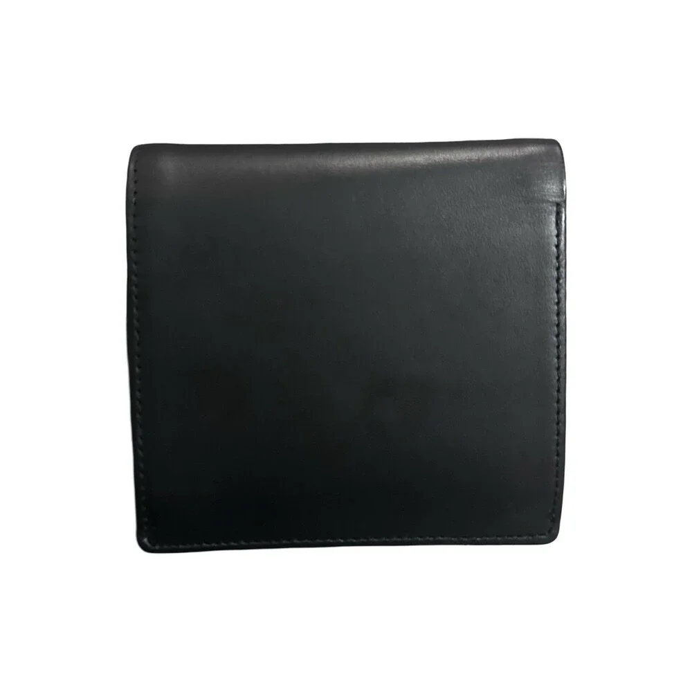 OMEGA NWOT Excellent Kisslock Wallet Compact Wallet Folded wallet Leather Black
